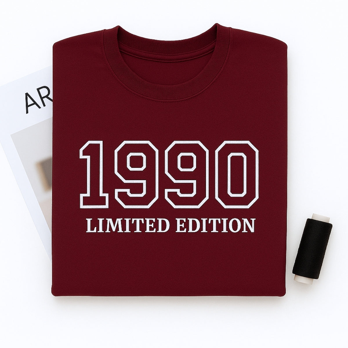 1990 Limited Edition Custom Embroidered Hoodie - Personalized 35th Birthday Gift