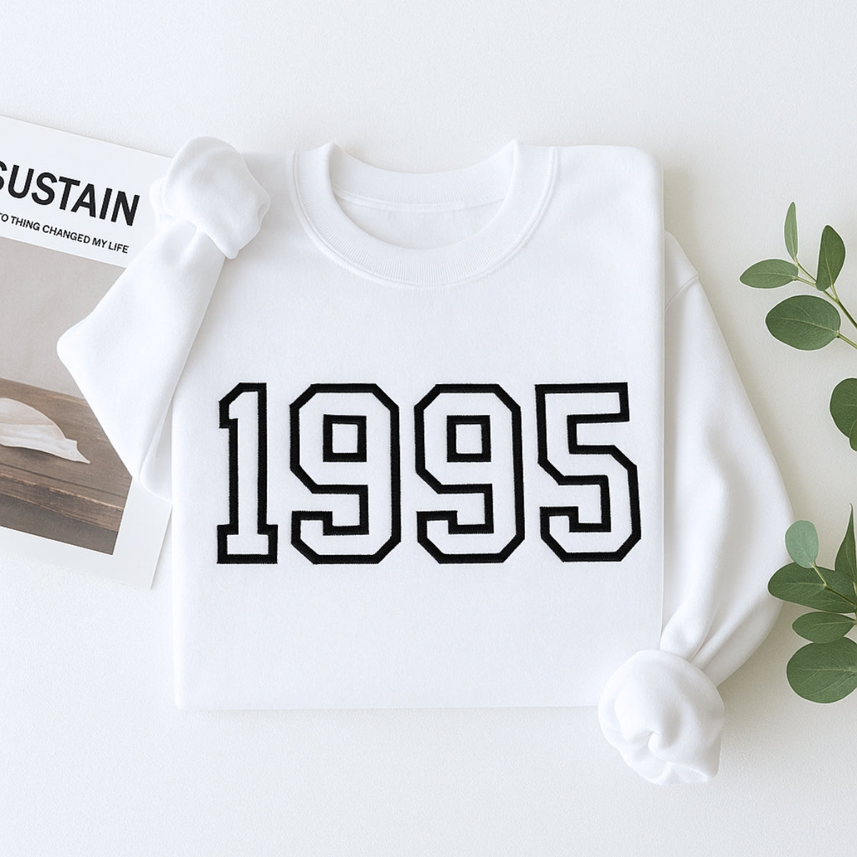 1995 Birthday Custom Embroidered Hoodie - Personalized 30th Birthday Gift Sweatshirt