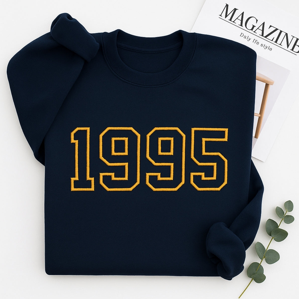 1995 Birthday Custom Embroidered Hoodie - Personalized 30th Birthday Gift Sweatshirt