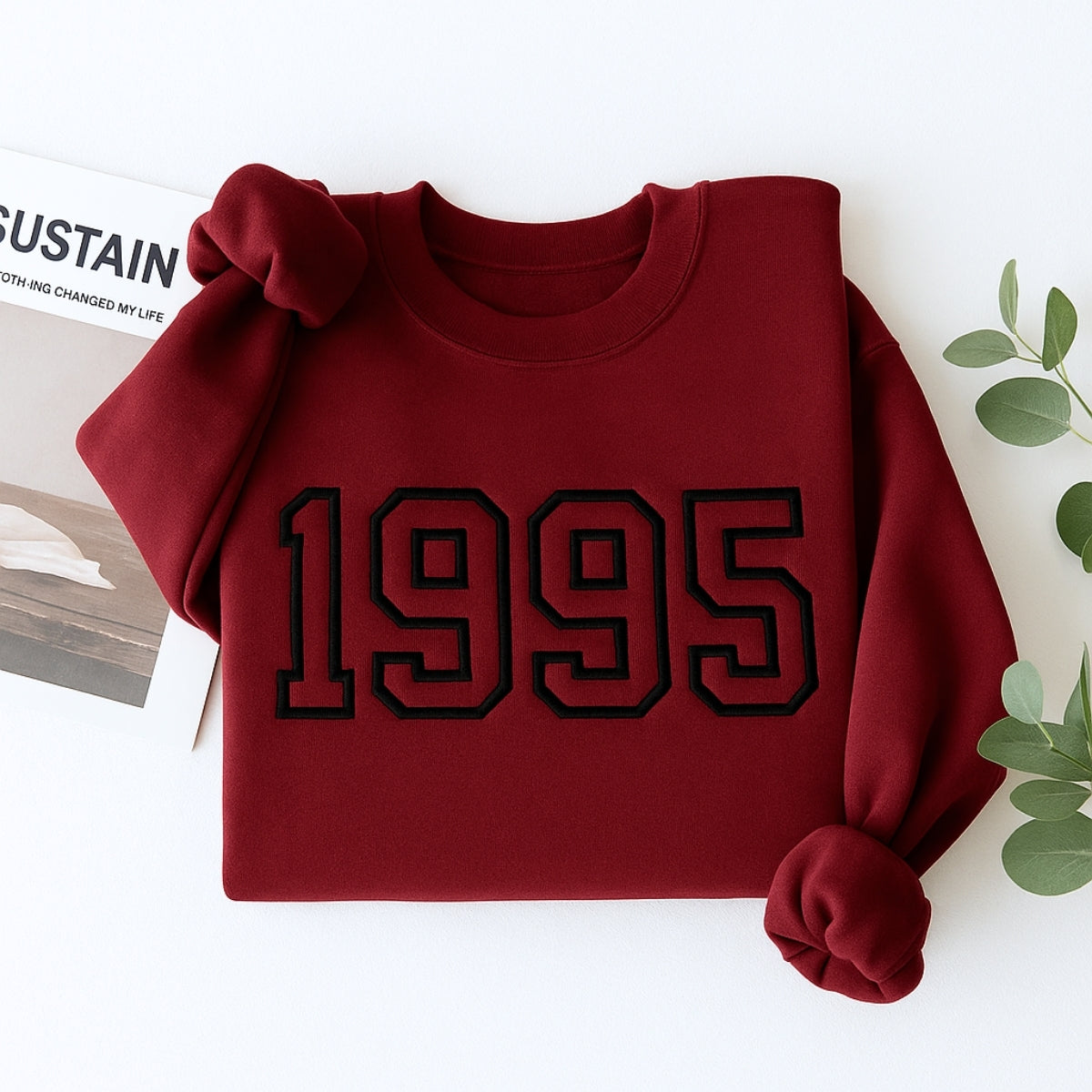 1995 Birthday Custom Embroidered Hoodie - Personalized 30th Birthday Gift Sweatshirt