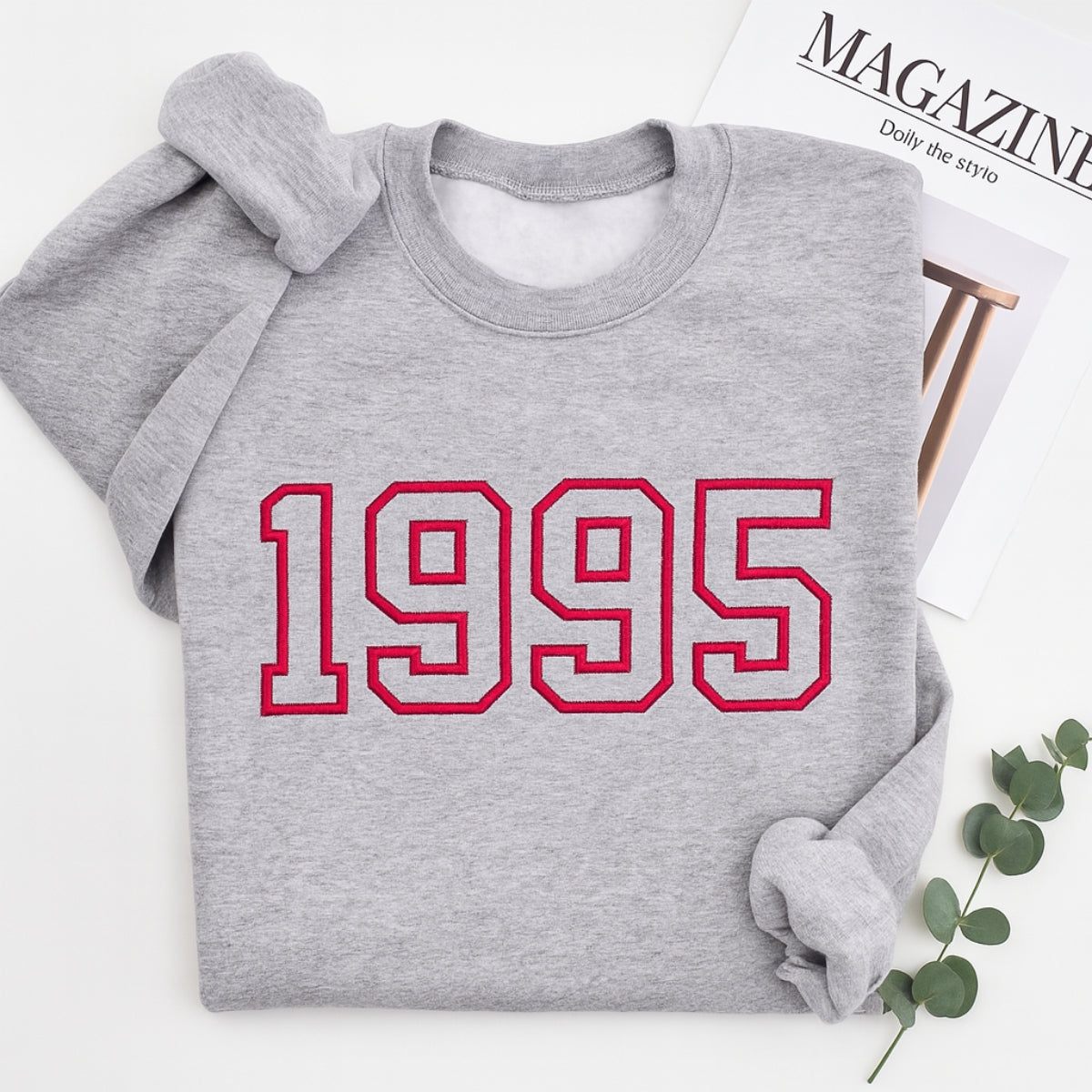 1995 Birthday Custom Embroidered Hoodie - Personalized 30th Birthday Gift Sweatshirt