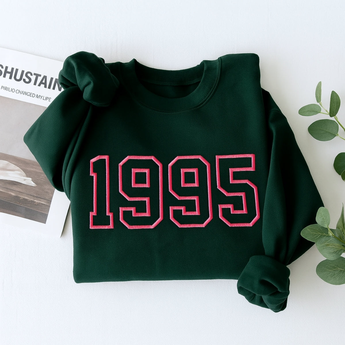 1995 Birthday Custom Embroidered Hoodie - Personalized 30th Birthday Gift Sweatshirt