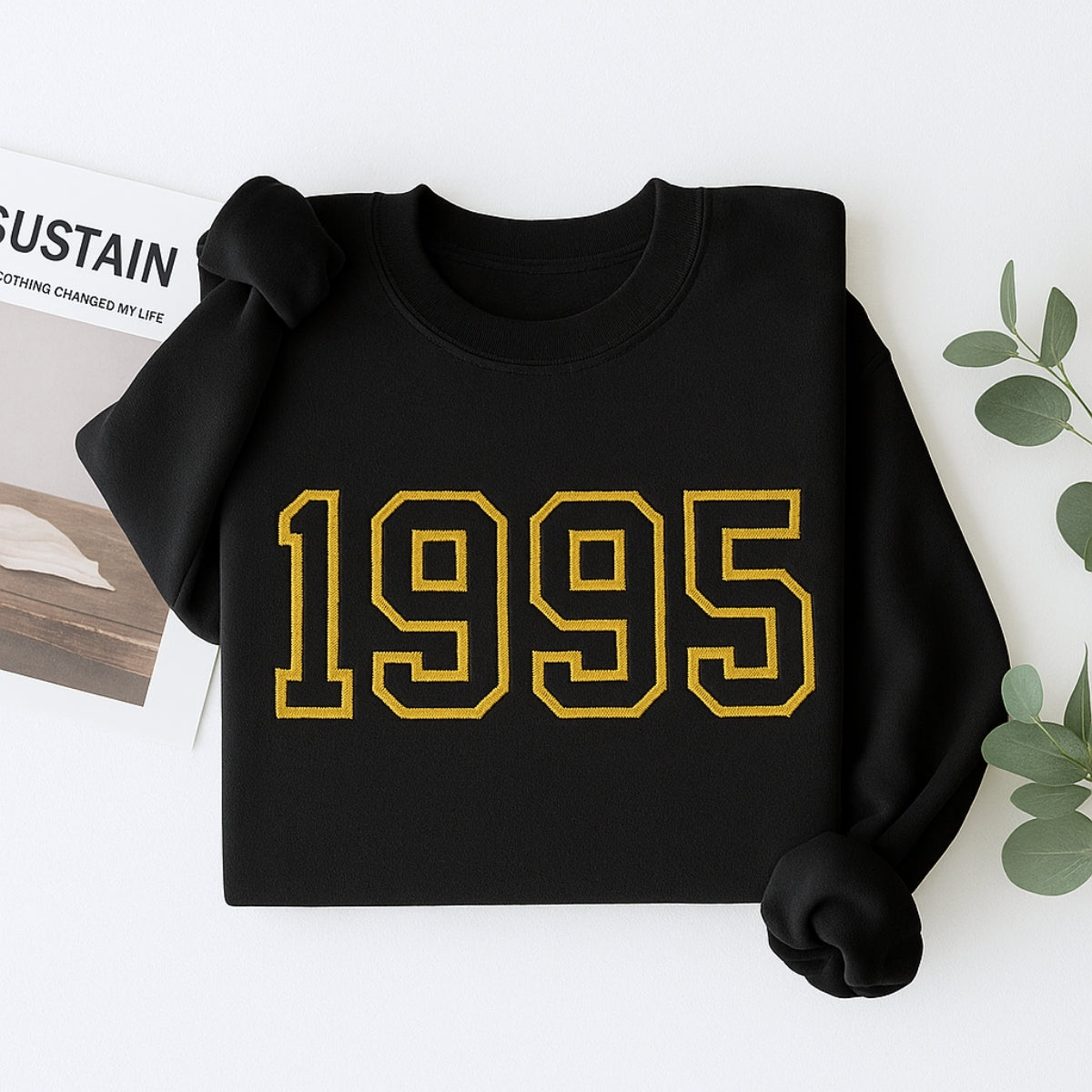 1995 Birthday Custom Embroidered Hoodie - Personalized 30th Birthday Gift Sweatshirt