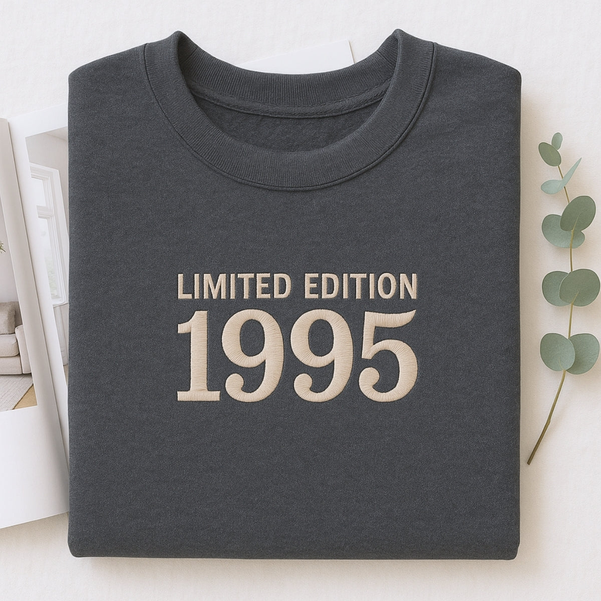 1995 Limited Edition Embroidered Sweatshirt - Custom 30th Birthday Gift for Couples
