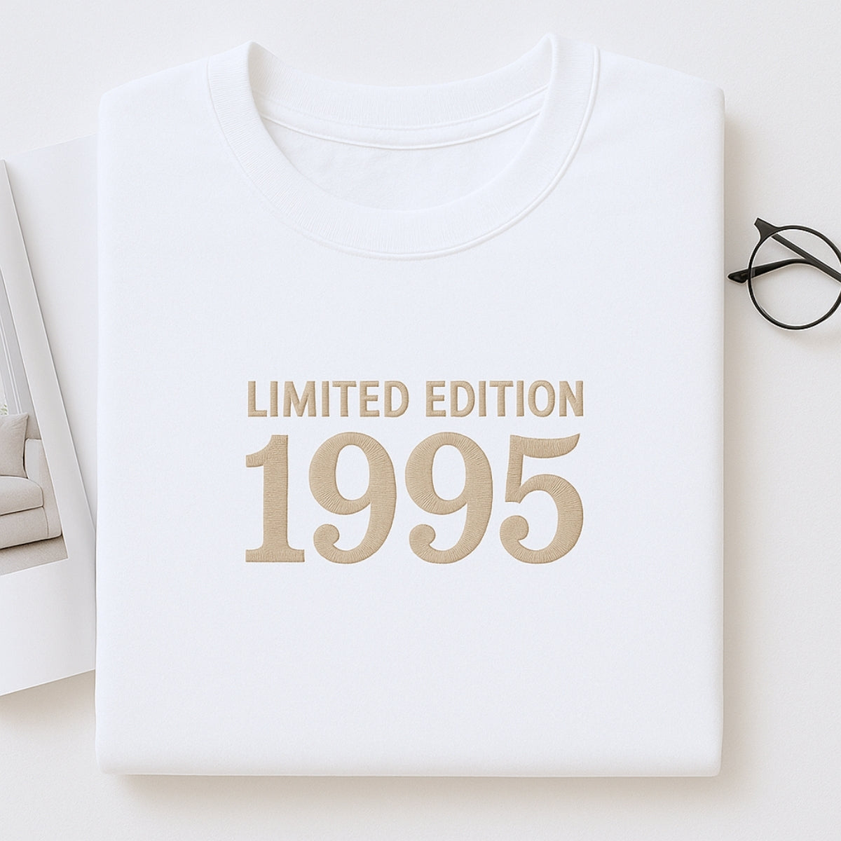 1995 Limited Edition Embroidered Sweatshirt - Custom 30th Birthday Gift for Couples