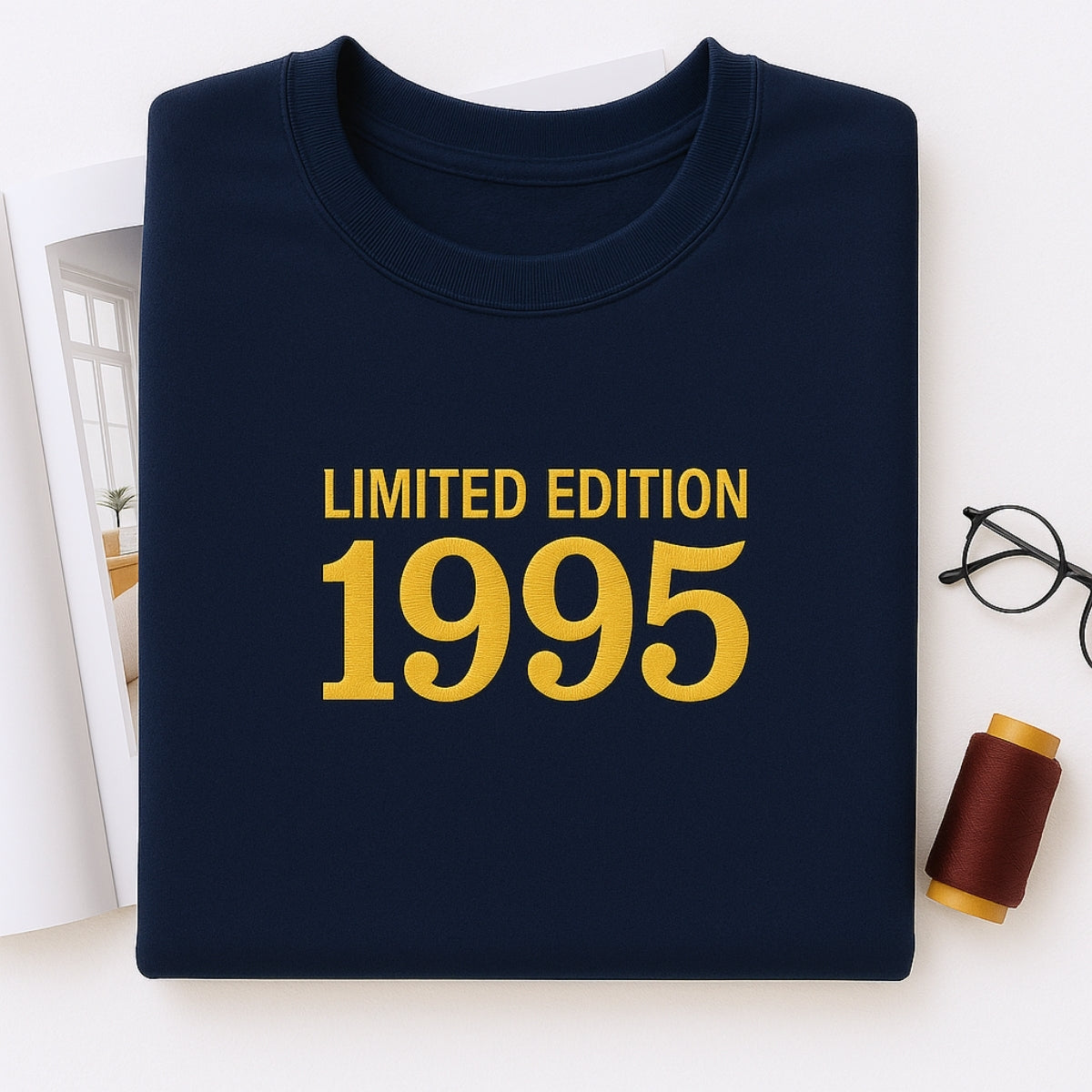 1995 Limited Edition Embroidered Sweatshirt - Custom 30th Birthday Gift for Couples