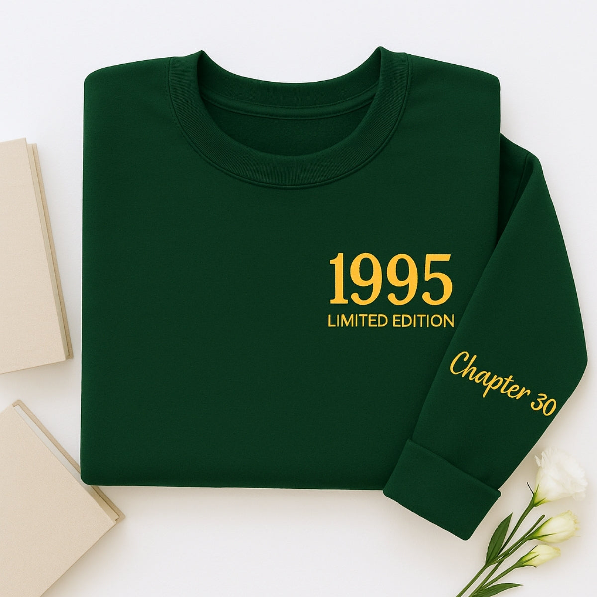 1995 Limited Edition Custom Embroidered Sweatshirt - Personalized 30th Birthday Gift