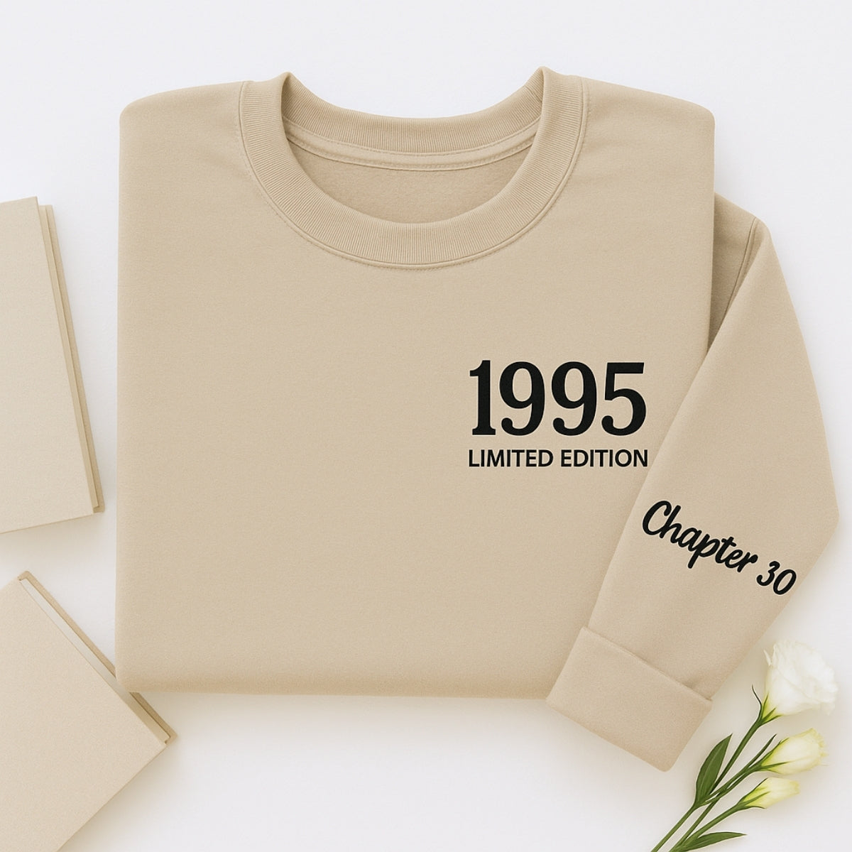 1995 Limited Edition Custom Embroidered Sweatshirt - Personalized 30th Birthday Gift
