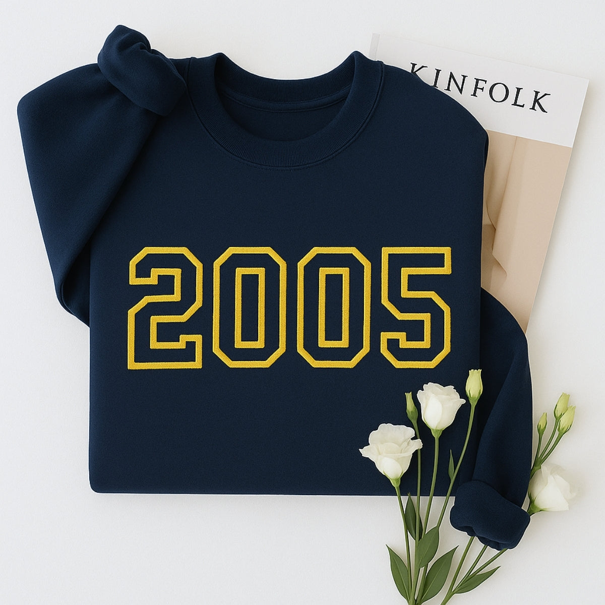 2005 Birthday Custom Embroidered Hoodie - Personalized 20th Birthday Gift Sweatshirt