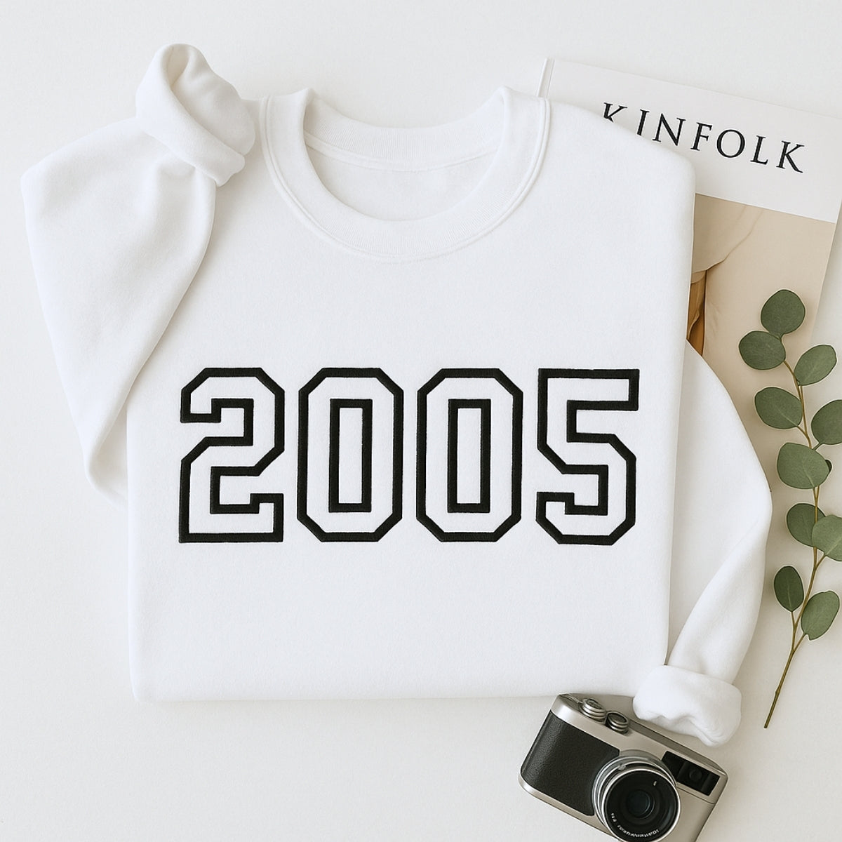 2005 Birthday Custom Embroidered Hoodie - Personalized 20th Birthday Gift Sweatshirt