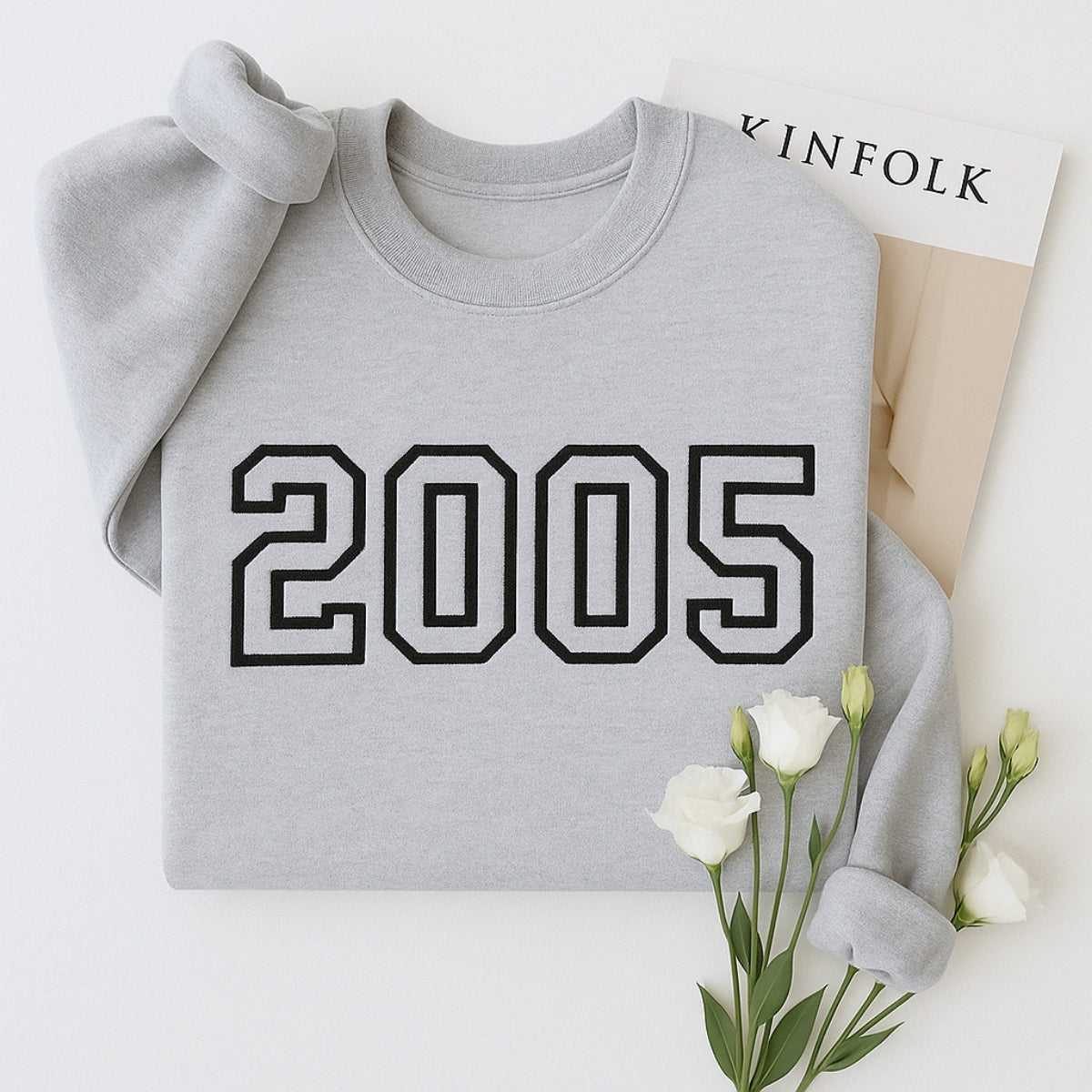 2005 Birthday Custom Embroidered Hoodie - Personalized 20th Birthday Gift Sweatshirt