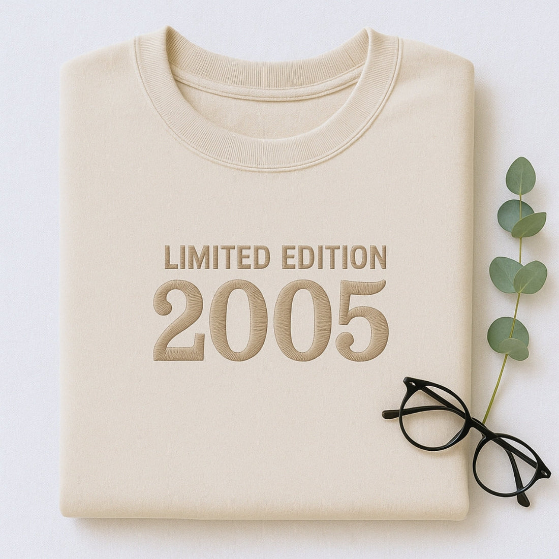 2005 Limited Edition Embroidered Sweatshirt - Custom 20th Birthday Gift for College Student