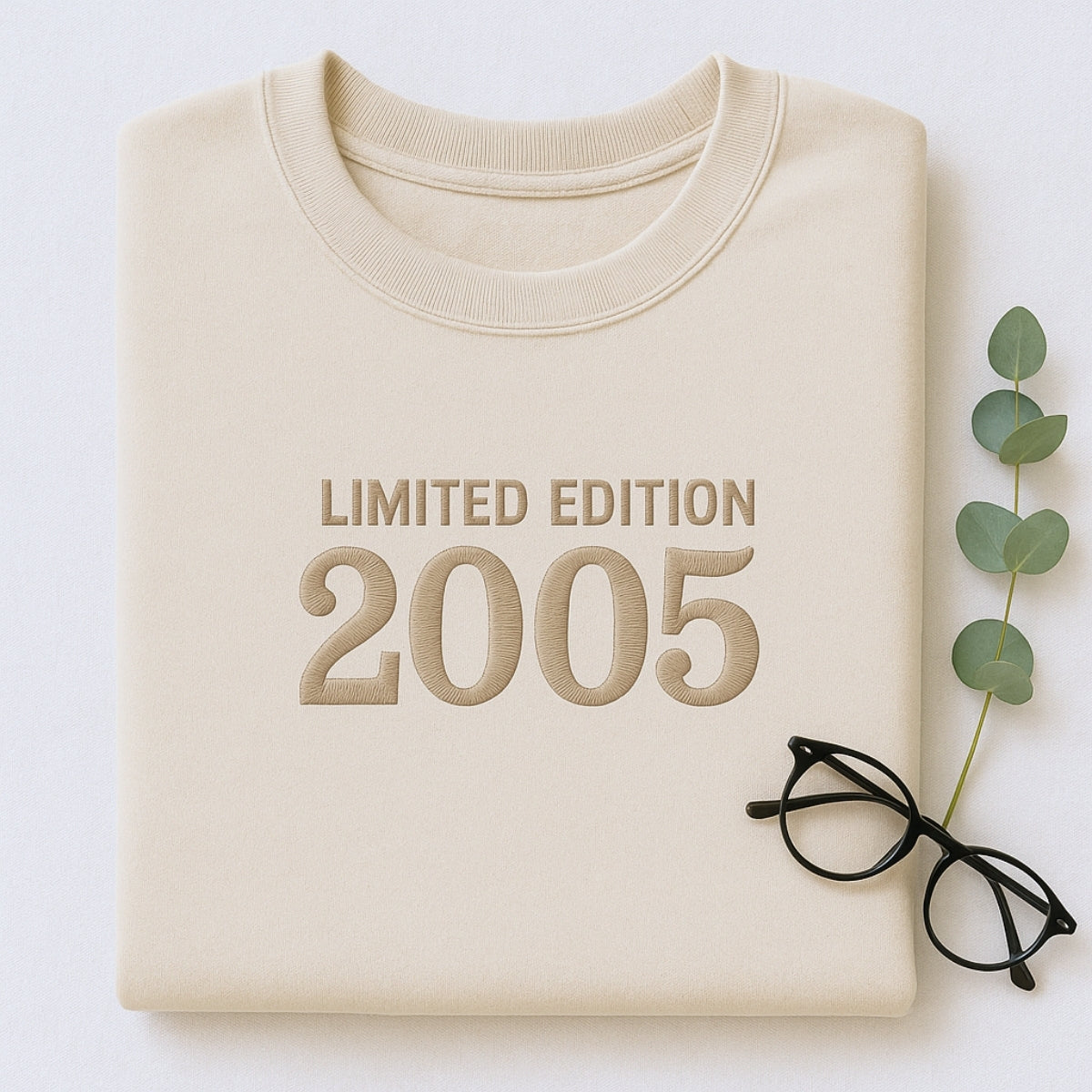 2005 Limited Edition Embroidered Sweatshirt - Custom 20th Birthday Gift for College Student