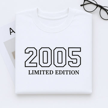 2005 Limited Edition Custom Embroidered Hoodie - Personalized 20th Birthday Gift