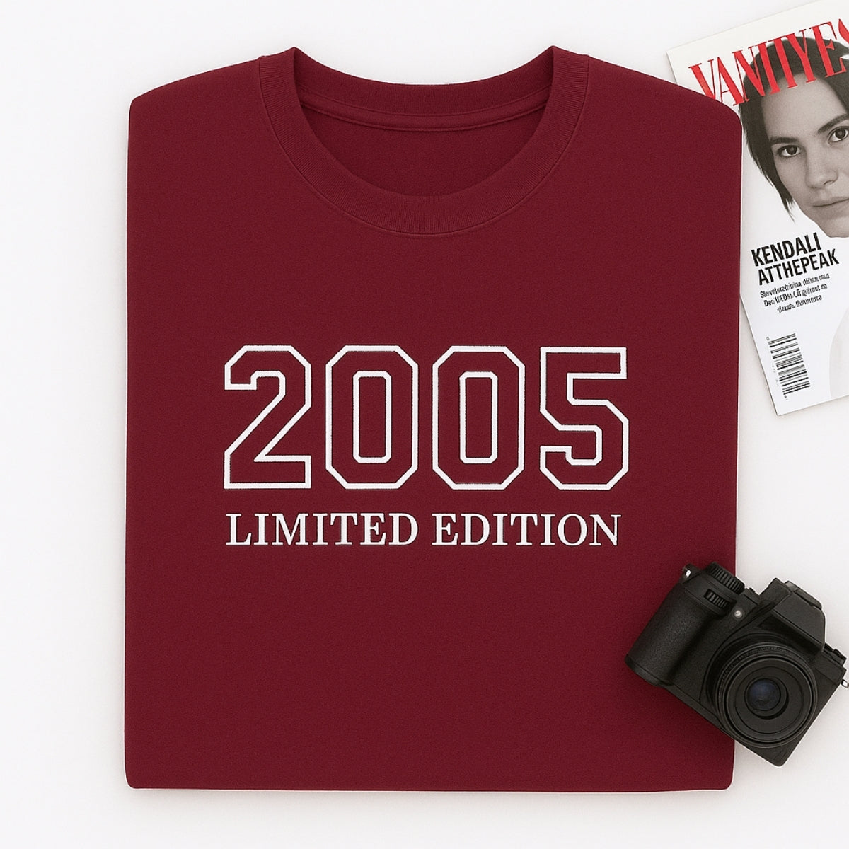 2005 Limited Edition Custom Embroidered Hoodie - Personalized 20th Birthday Gift