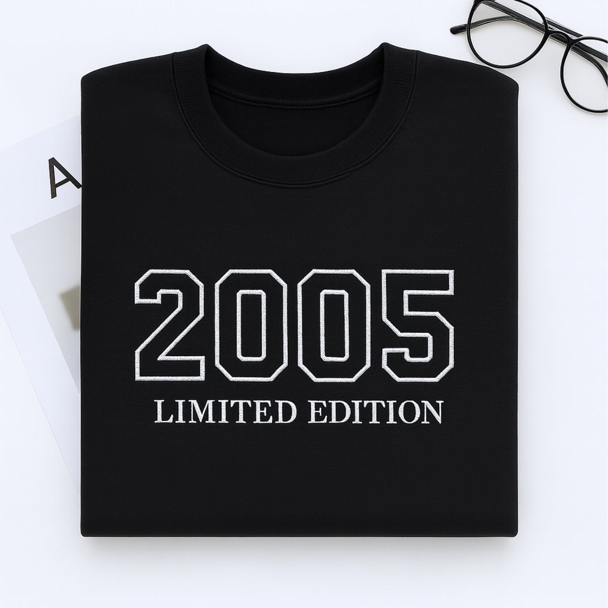 2005 Limited Edition Custom Embroidered Hoodie - Personalized 20th Birthday Gift