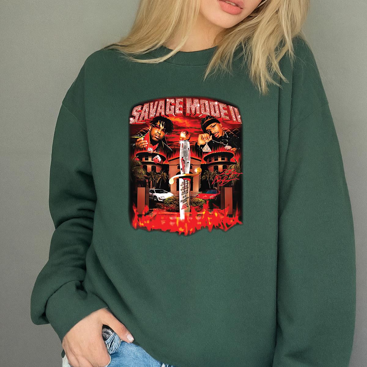21 Savage and Metro Boomin Savage Mode II Limited Edition Vintage Retro Black Unisex T-Shirt 