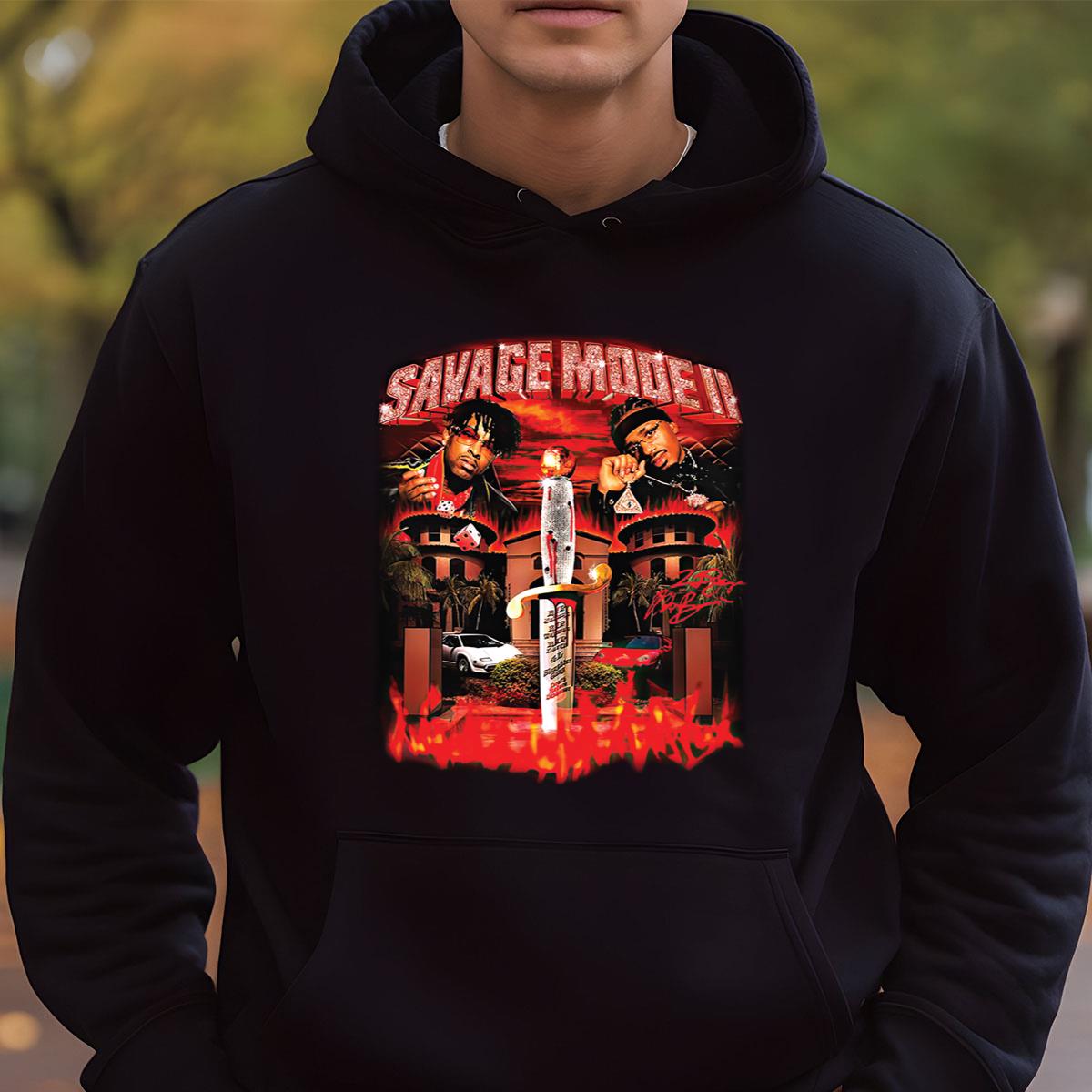 21 Savage and Metro Boomin Savage Mode II Limited Edition Vintage Retro Black Unisex T-Shirt 