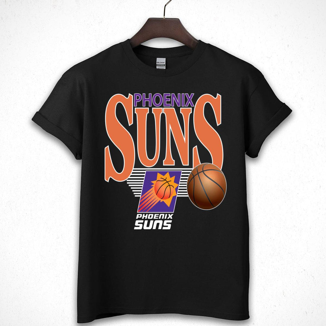 90s Vintage NBA Phoenix Suns Classic Basketball Fan Black Unisex T-Shirt 