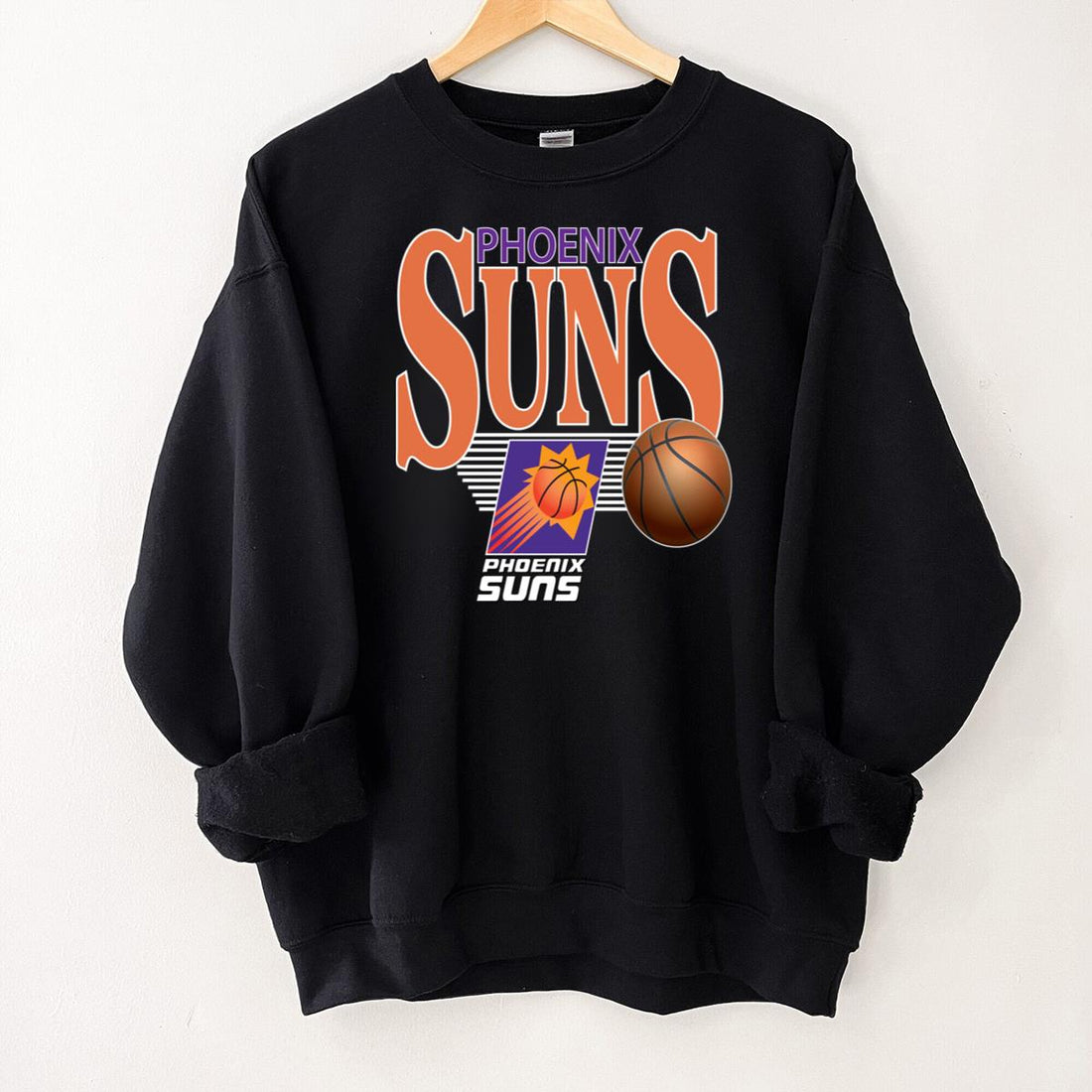 90s Vintage NBA Phoenix Suns Classic Basketball Fan Black Unisex T-Shirt 