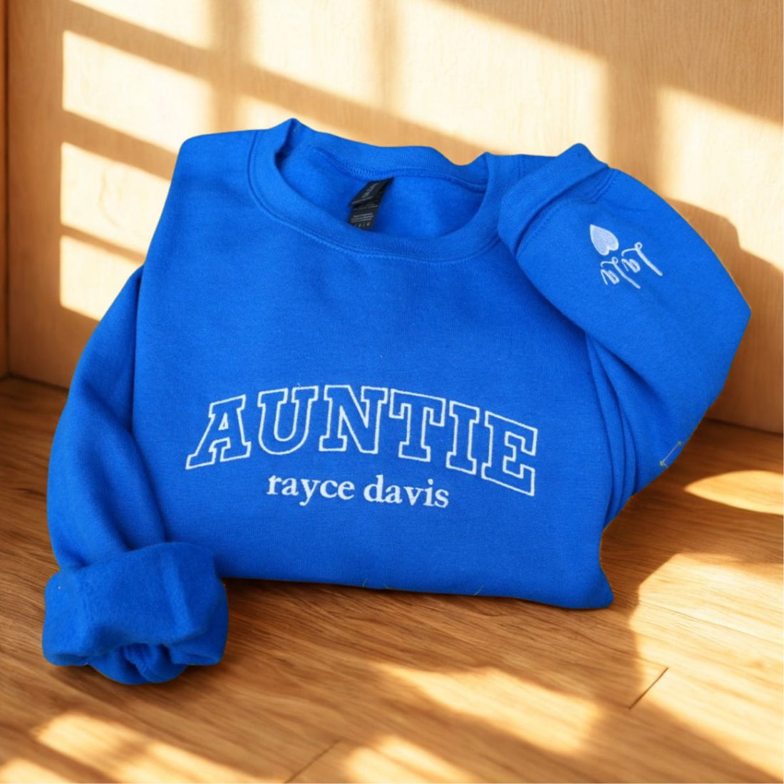 Custom Embroidered Auntie Sweatshirt - Personalized Aunt Hoodie with Name - Family Gift