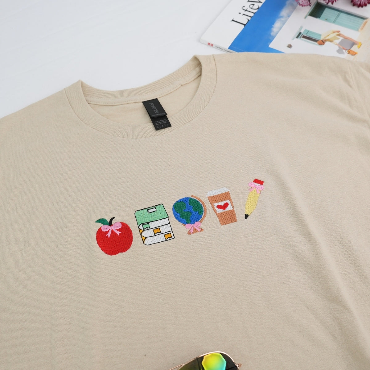 Back to School Teacher Sweaters - School Supplies Embroidered Apparel - Perfect Educator Gift