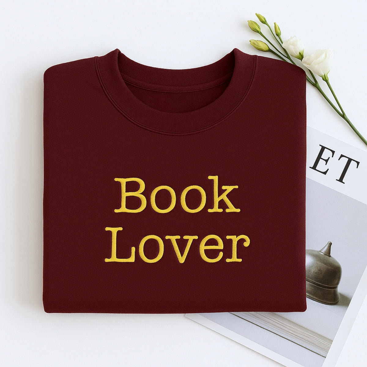 Classic Reading Custom Embroidered Hoodie - Personalized Literary Gift - Book Lover Sweatshirt