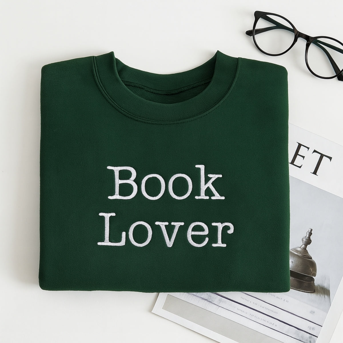 Classic Reading Custom Embroidered Hoodie - Personalized Literary Gift - Book Lover Sweatshirt