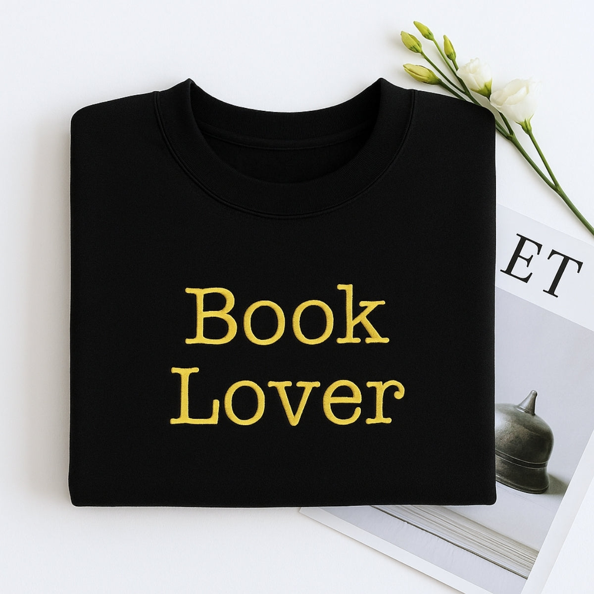Classic Reading Custom Embroidered Hoodie - Personalized Literary Gift - Book Lover Sweatshirt