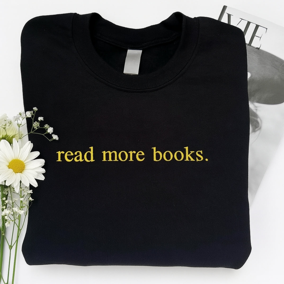 Read More Books Custom Embroidered Hoodie - Personalized Literary Gift - Book Lover Apparel