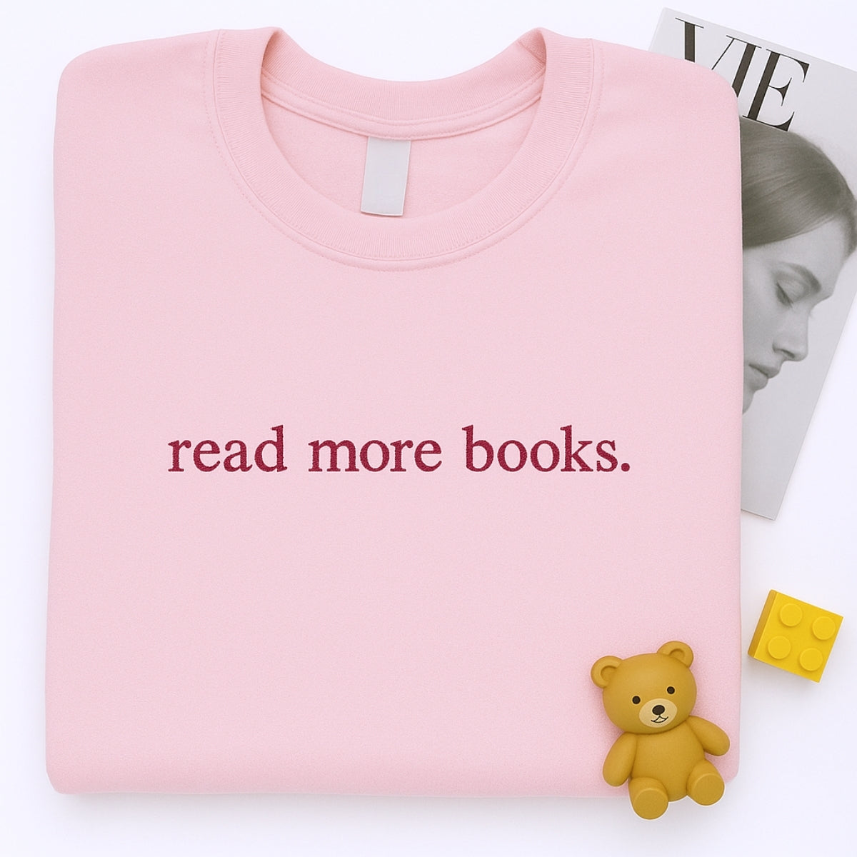 Read More Books Custom Embroidered Hoodie - Personalized Literary Gift - Book Lover Apparel