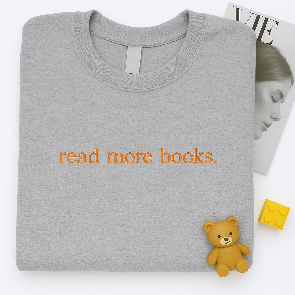Read More Books Custom Embroidered Hoodie - Personalized Literary Gift - Book Lover Apparel
