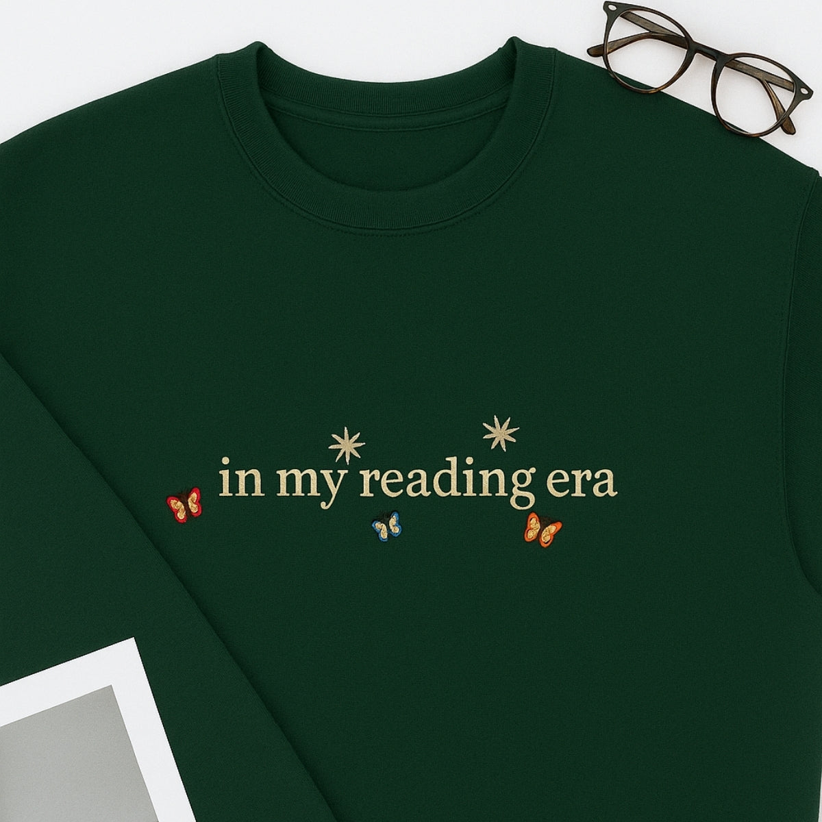 Reading Era Custom Embroidered Hoodie - Personalized Bookish Gift - Book Lover Sweatshirt