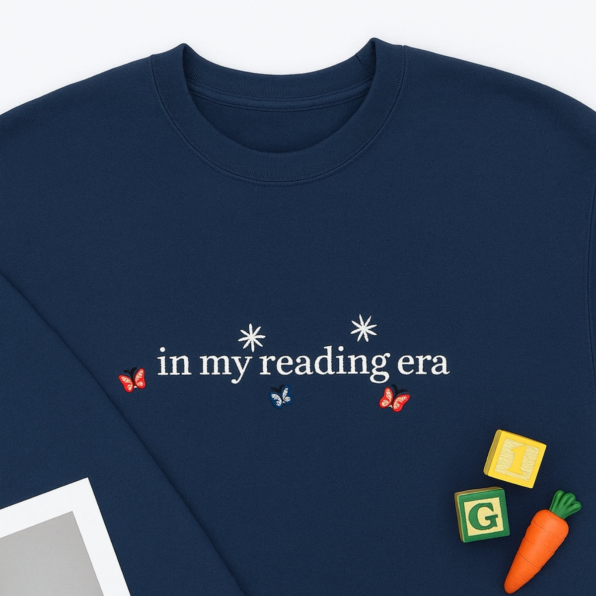 Reading Era Custom Embroidered Hoodie - Personalized Bookish Gift - Book Lover Sweatshirt
