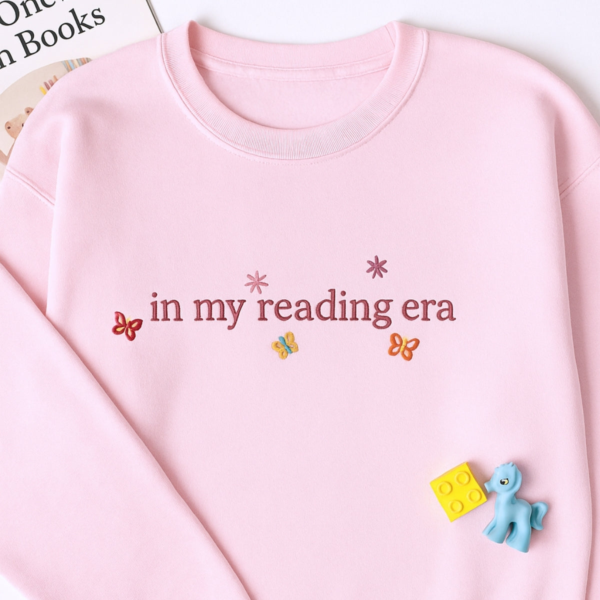 Reading Era Custom Embroidered Hoodie - Personalized Bookish Gift - Book Lover Sweatshirt