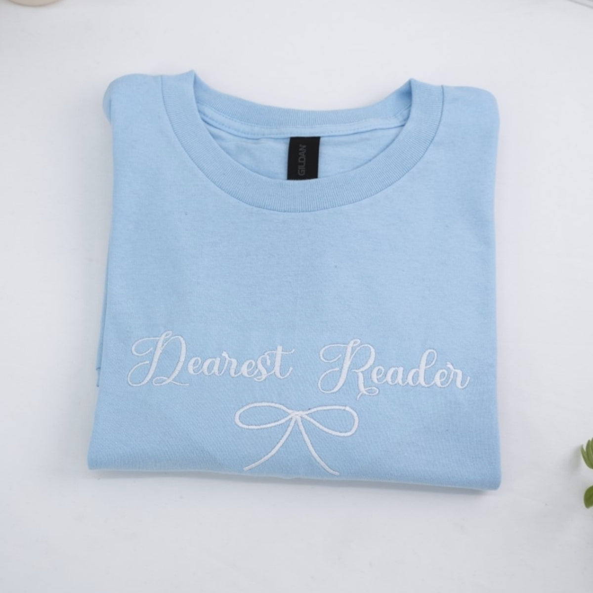 Dearest Reader Custom Embroidered T-Shirt - Literary Gift - Personalized Book Lover Apparel