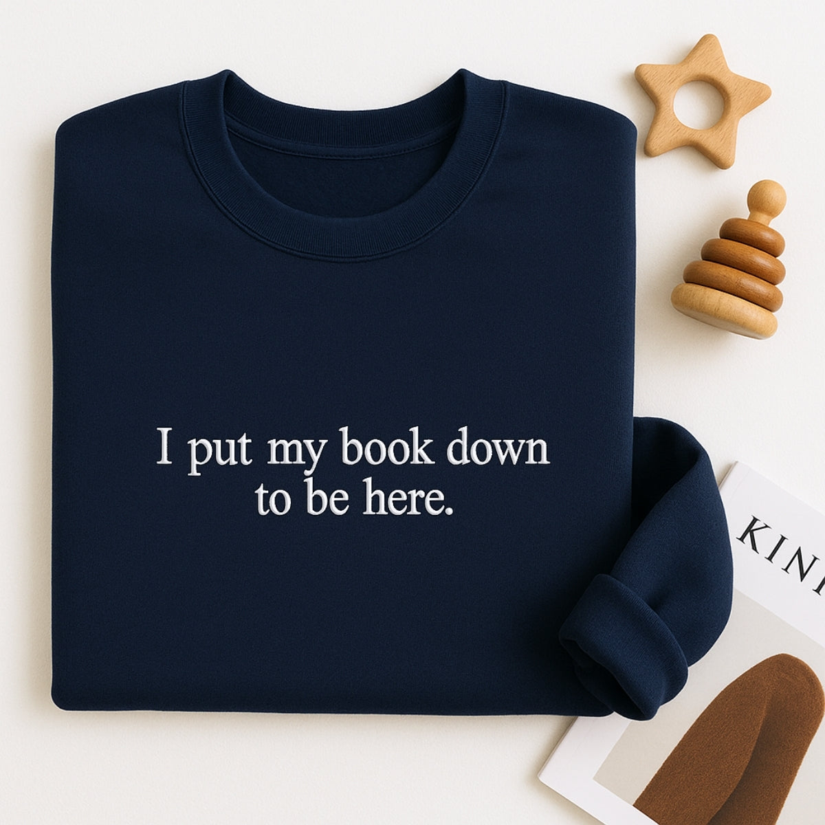 Book Lover Hoodies - I Put My Book Down Embroidered Sweaters - Funny Reading Gift