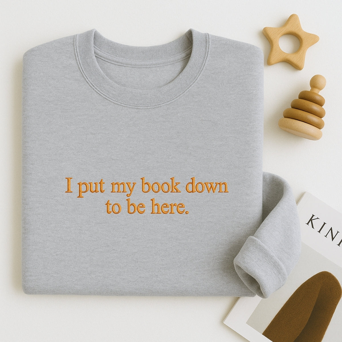 Book Lover Hoodies - I Put My Book Down Embroidered Sweaters - Funny Reading Gift