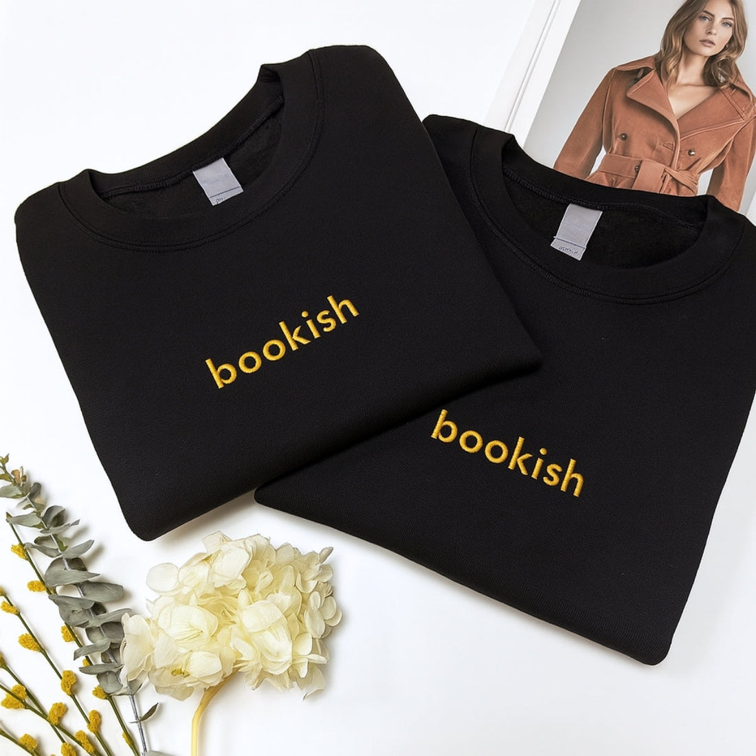 Book Lover Custom Embroidered Hoodie - Personalized Reading Community Gift - Bookish Sweatshirt