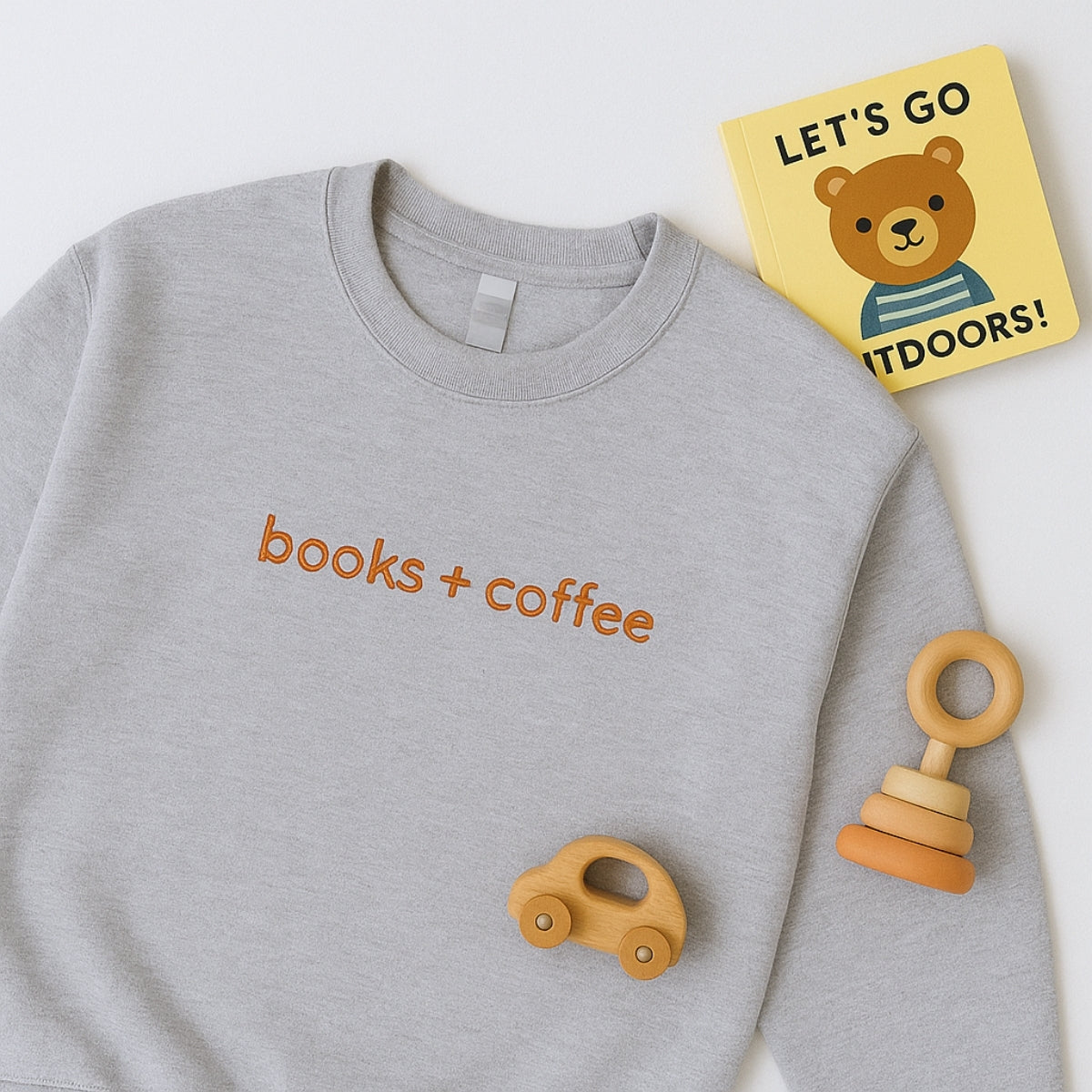 Books Coffee Hoodies - Book Lover Coffee Embroidered Sweaters - Perfect Lifestyle Gift