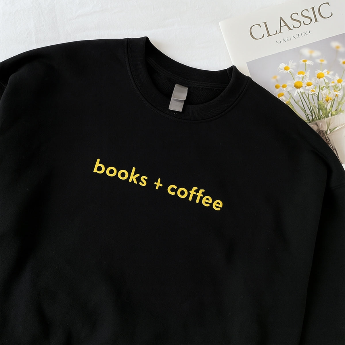 Books Coffee Hoodies - Book Lover Coffee Embroidered Sweaters - Perfect Lifestyle Gift