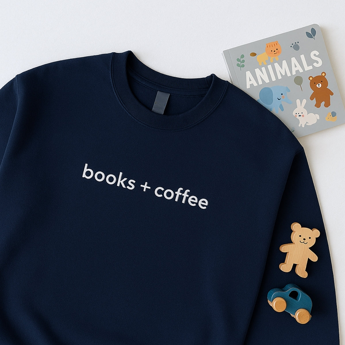 Books Coffee Hoodies - Book Lover Coffee Embroidered Sweaters - Perfect Lifestyle Gift