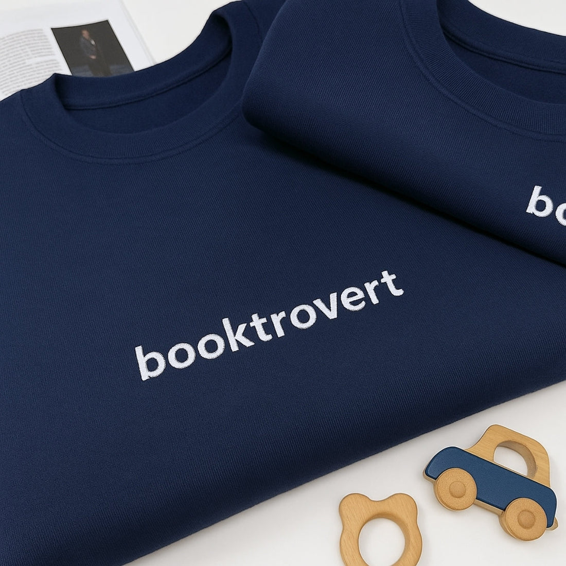 Introvert Book Lover Custom Embroidered Hoodie - Personalized Reading Gift - Booktrovert Apparel