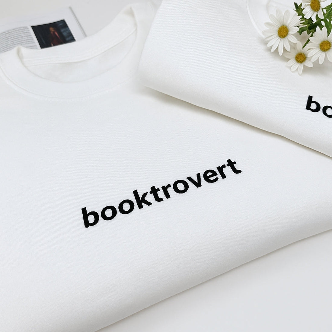 Introvert Book Lover Custom Embroidered Hoodie - Personalized Reading Gift - Booktrovert Apparel
