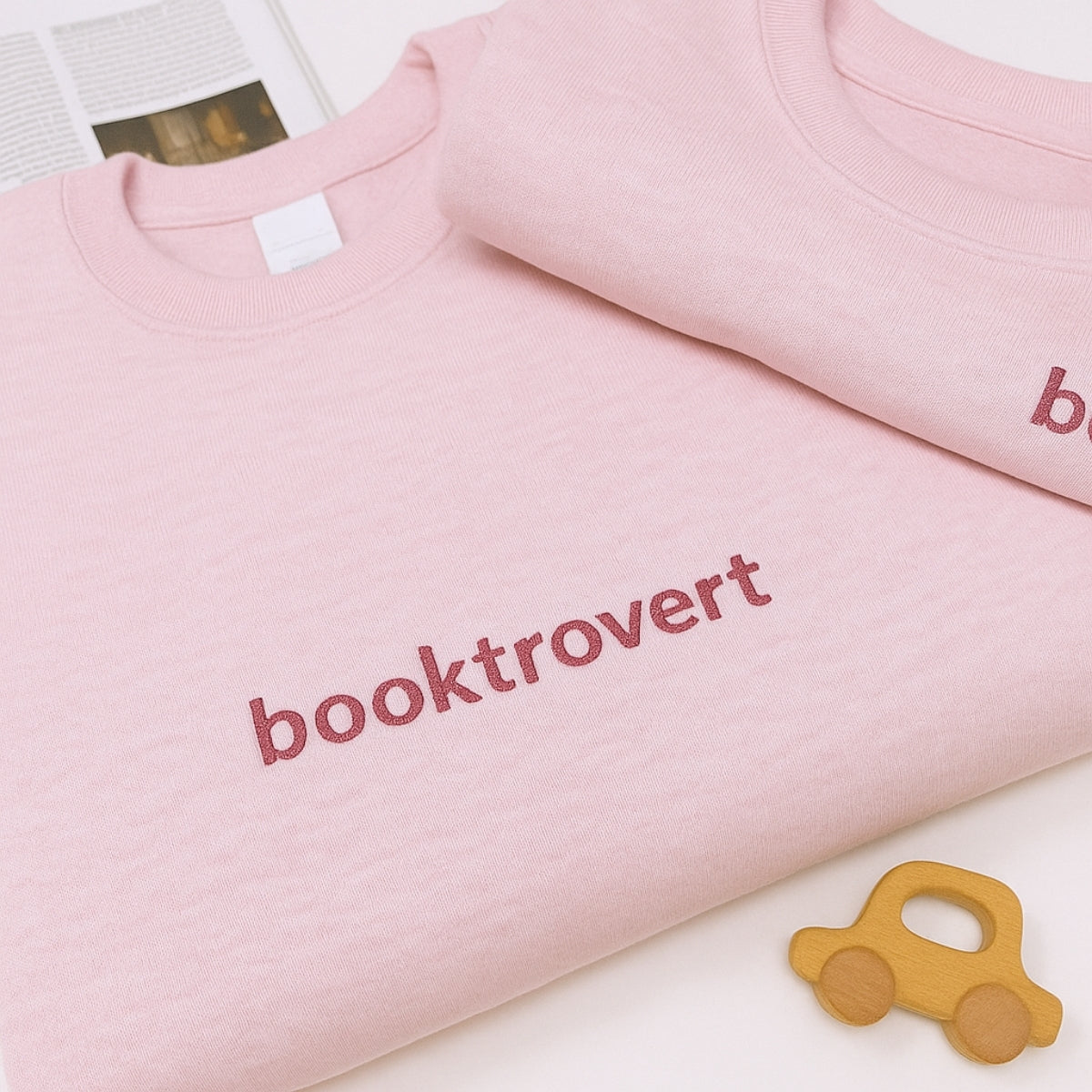 Introvert Book Lover Custom Embroidered Hoodie - Personalized Reading Gift - Booktrovert Apparel