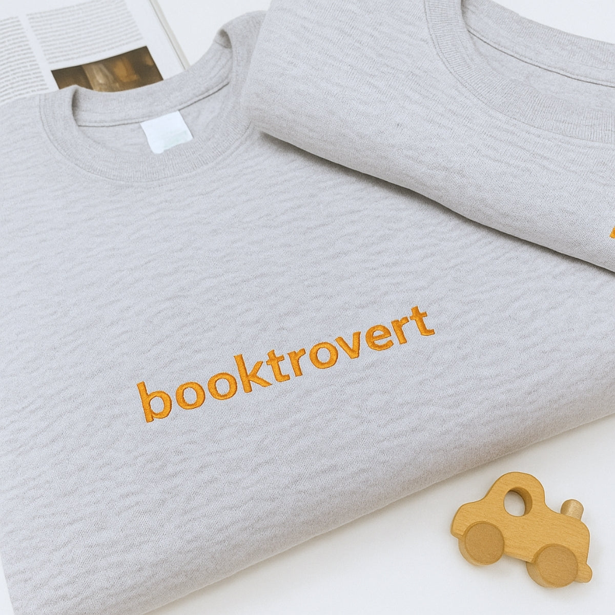 Introvert Book Lover Custom Embroidered Hoodie - Personalized Reading Gift - Booktrovert Apparel