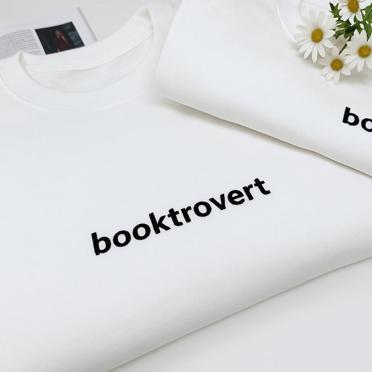 Booktrovert Hoodies - Introvert Book Lover Embroidered Sweaters - Perfect Reading Gift