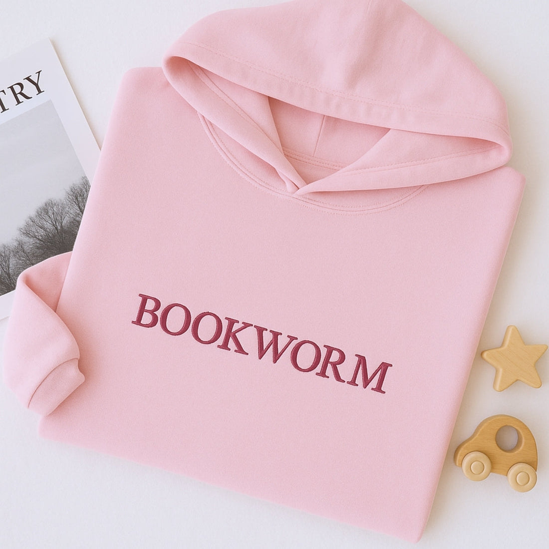 Book Lover Pride Custom Embroidered Hoodie - Personalized Gift for Reading Enthusiast