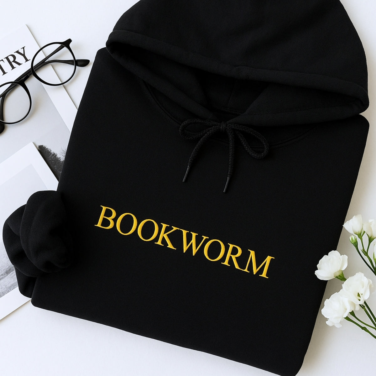 Bookworm Hoodies - Book Lover Pride Embroidered Sweaters - Perfect Reading Gift