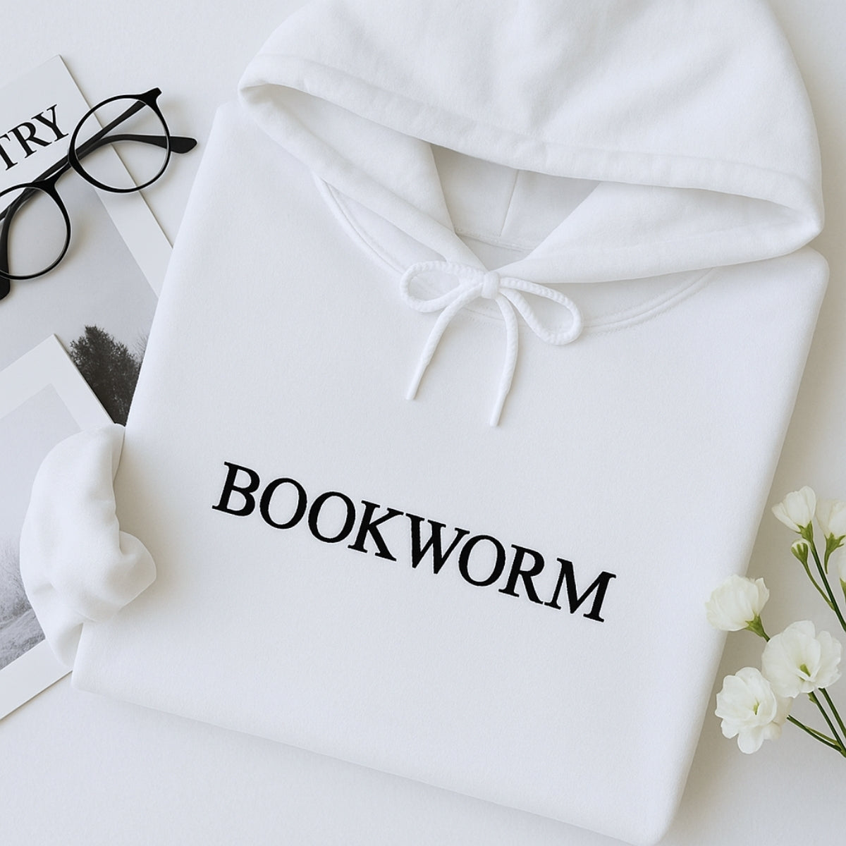 Bookworm Hoodies - Book Lover Pride Embroidered Sweaters - Perfect Reading Gift
